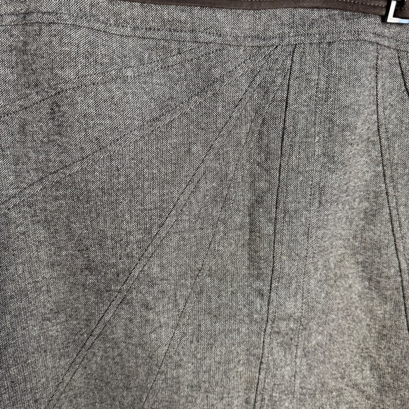 Dalia Collection Women's Wool Blend Midi Skirt Brown Size 14 Lined Slit - Picture 3 of 16